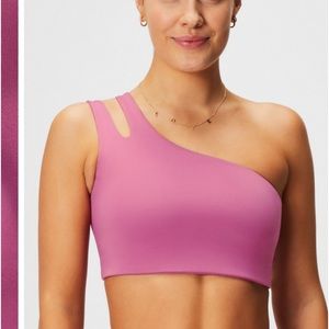 Fabletics asymmetrical double strap midi bra